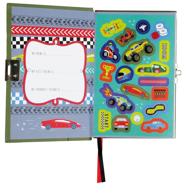 Floss & Rock Scented Secret Diary Cars Theme 10x15cm - British product