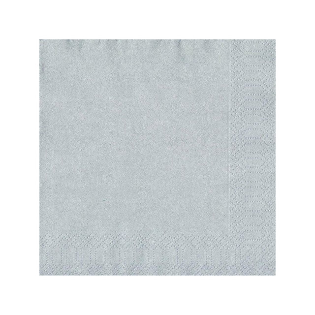 Duni silver paper napkins 20 per pack (British brand)