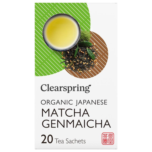 Clearspring Matcha Genmaicha green tea teabags 20 pack - British product