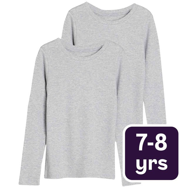 M&S thermal top Grey Marl 7-8 years, imported from the UK