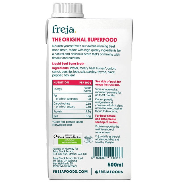 Freja Classic Beef Sipping Bone Broth 500ml - British product