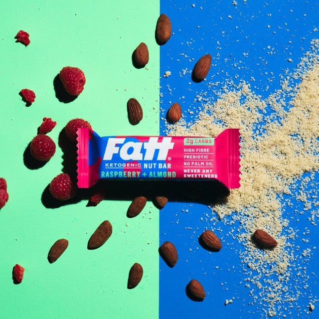 Fatt raspberry almond ketogenic nut bar 30g - British product