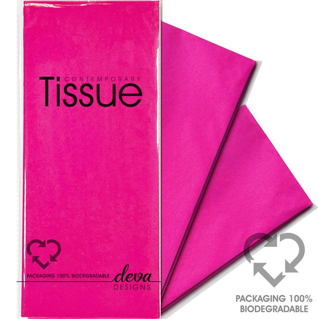 Deva Designs fuchsia tissue paper 4 sheets 50cm x 70cm - British product