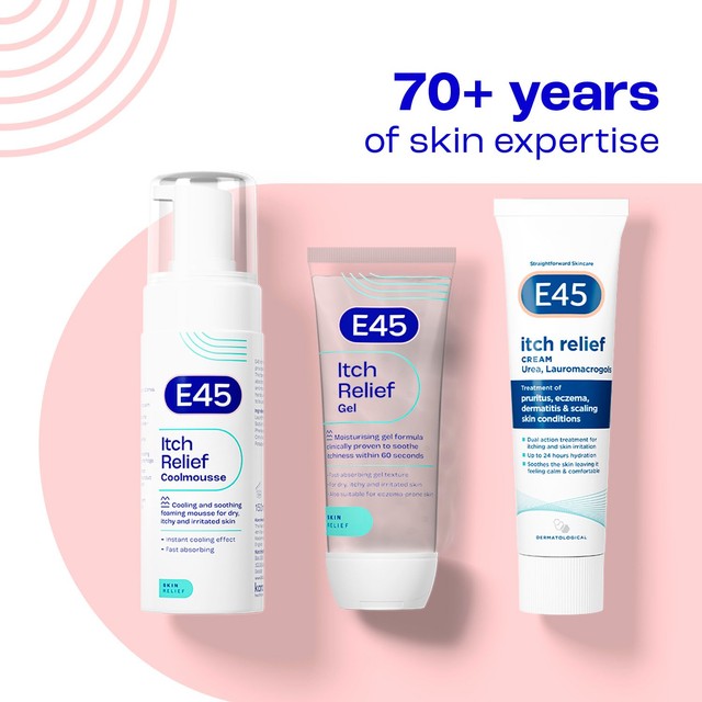 E45 itch relief cream for eczema and dry skin - British product