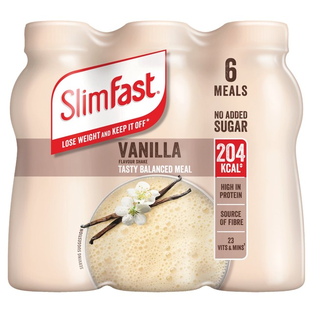 Slim-Fast Vanilla Milkshake Multipack 6 x 325ml (British brand)