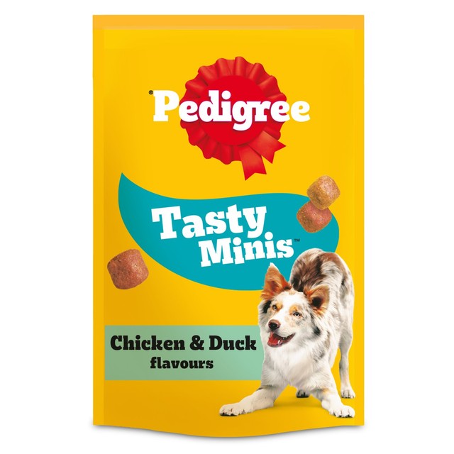 Pedigree dog treats chewy cubes chicken duck 130g, imported from the UK