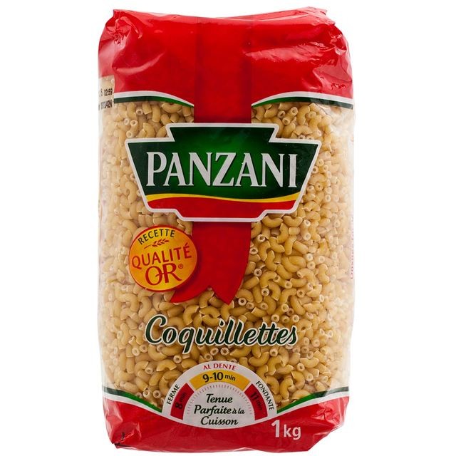 Panzani Coquillettes shell pasta 1kg, imported from the UK
