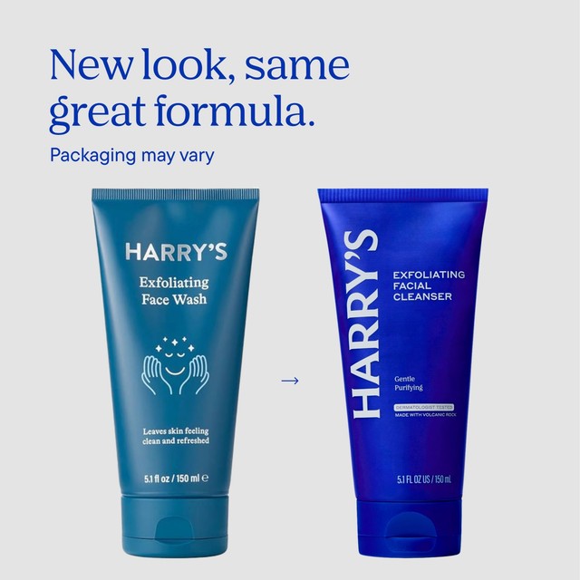 Harry's men's face wash with volcanic rock exfoliation - British product