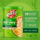 Bisto parsley sauce granules in a drum - British product