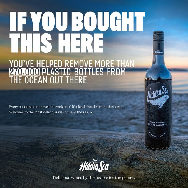 The Hidden Sea Shiraz Cabernet red wine 75cl (British brand)