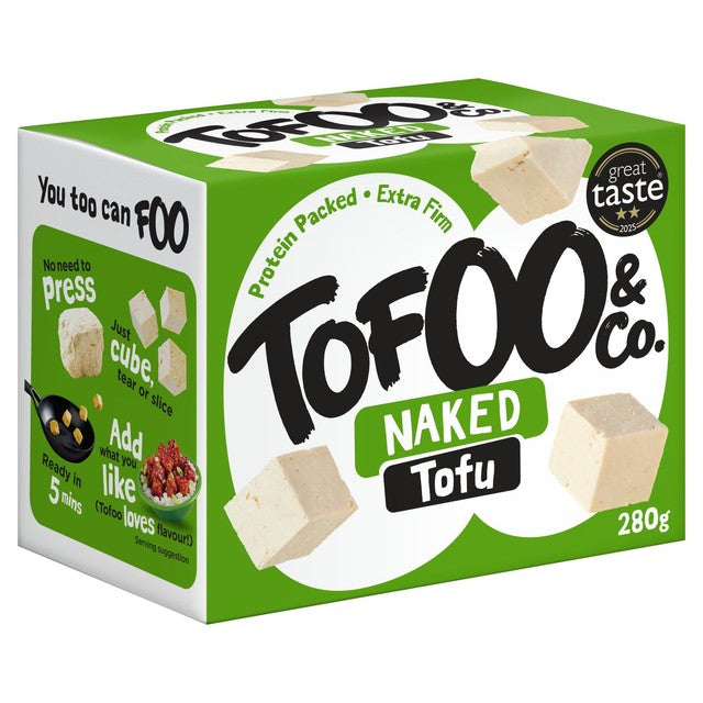 Tofoo Naked Organic Extra Firm Tofu 280g (British brand)