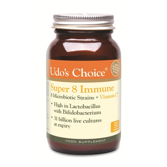 Udo's Choice Super 8 probiotic supplement 30 capsules (British brand)