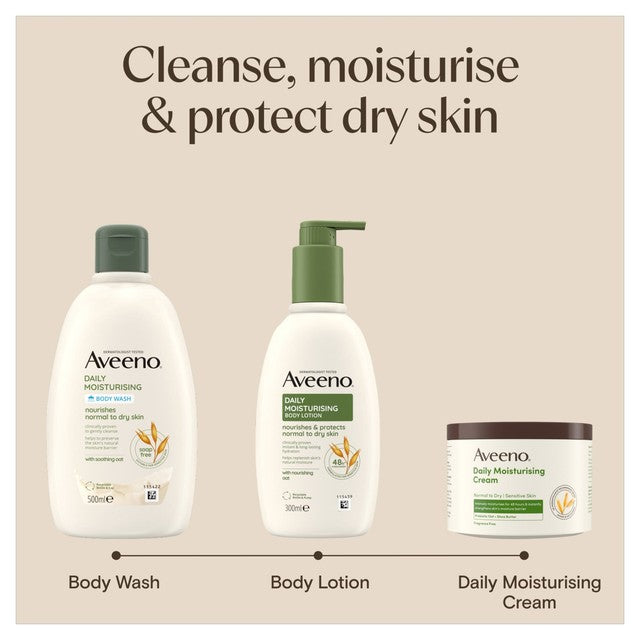 Aveeno Daily Moisturising Body Lotion bottle (British brand)