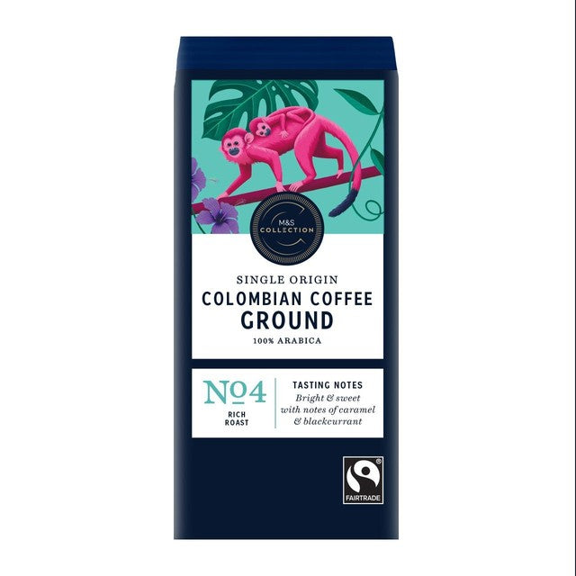 M&S Fairtrade Colombian ground coffee 227g, imported from the UK
