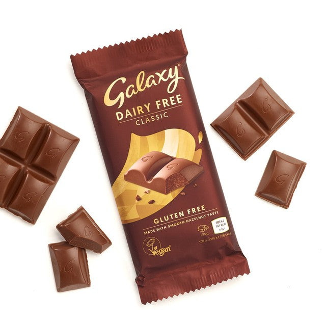 Galaxy vegan dairy free smooth chocolate bar 100g, UK version