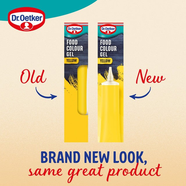 Dr Oetker yellow food colour gel 15g (British brand)