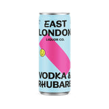 East London Liquor Company vodka rhubarb canned cocktail 250ml - British product