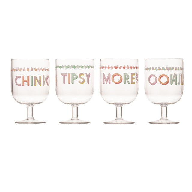Yvonne Ellen picnic wine glasses set of 4 (British brand)