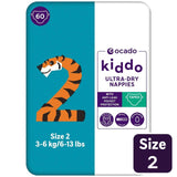 Ocado Kiddo Nappies Size 2 60 Pack, imported from the UK