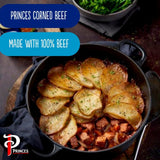 Princes reduced salt corned beef 340g, imported from the UK