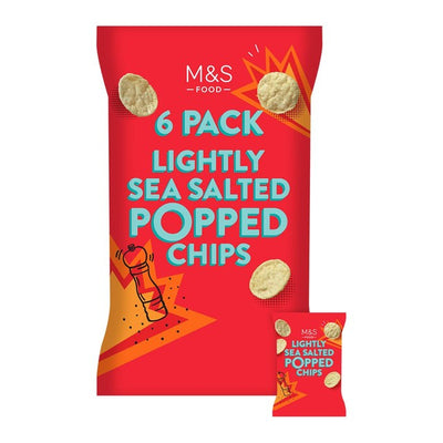 M&S M&S Lightly Salted Popped Potato Chips Snack Multipack- Buy online at McGrocer