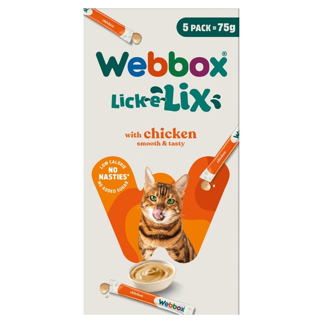 Webbox cat treats chicken yoghurty 5 x 15g sachets (British brand)