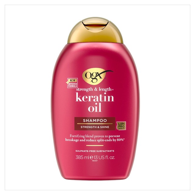 OGX Anti-Breakage Keratin Oil shampoo 385ml, imported from the UK