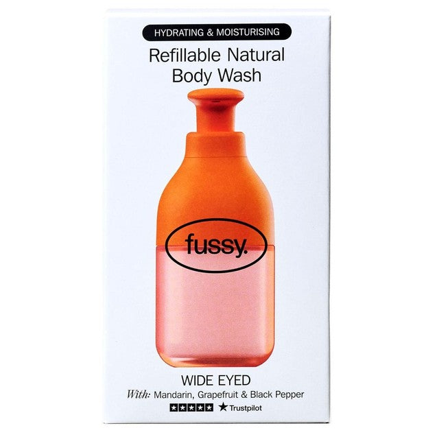 Fussy Refillable Natural Body Wash Wide Eyed 320ml, imported from the UK