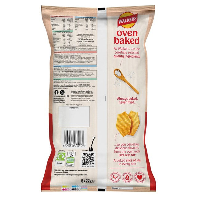 Walkers Baked Potato Snacks Variety Pack 6x22g (British brand)