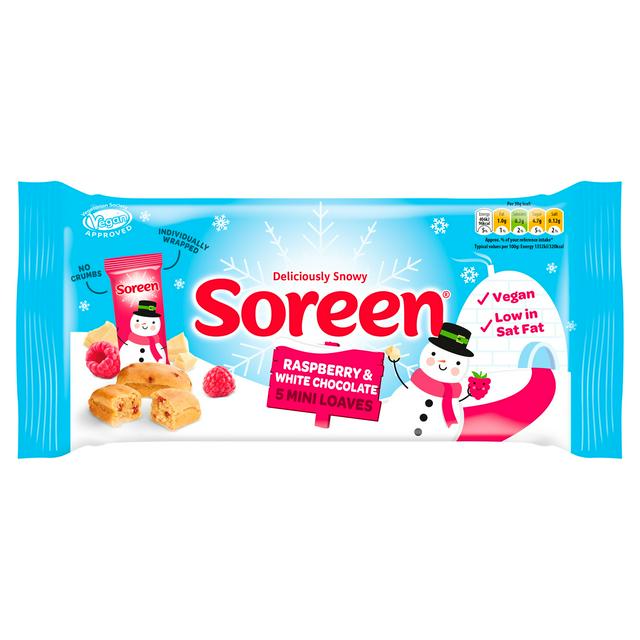 Raspberry and White Chocolate Mini Loaves, Individually Wrapped, 5 Pack, 150g