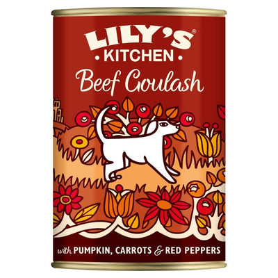 Nourriture humide complète pour chiens au goulash de bœuf Lily's Kitchen 400g