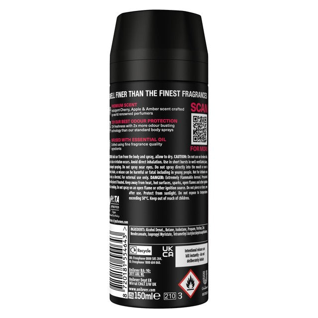 Lynx Cherry Spritz men's deodorant body spray 150ml, UK version