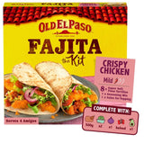 Old El Paso Crispy Chicken Fajita Kit 555g, imported from the UK