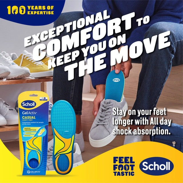 Scholl Gel Activ Casual shoe insoles large (British brand)