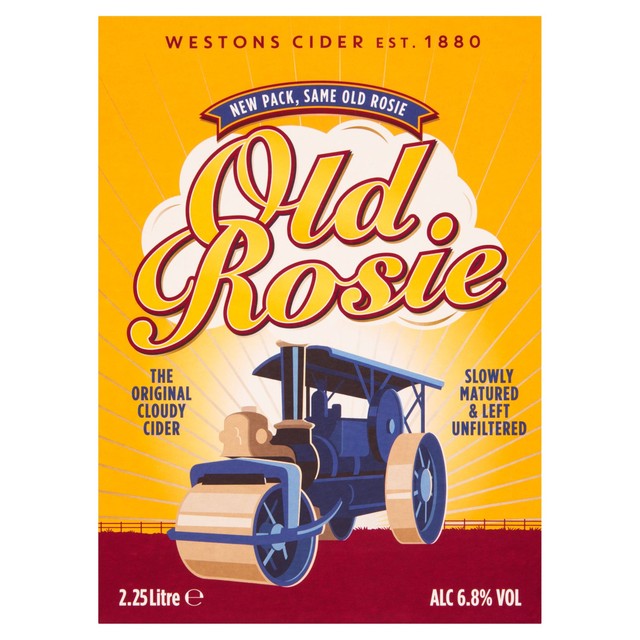 Old Rosie cloudy cider bag in box 2250ml, imported from the UK