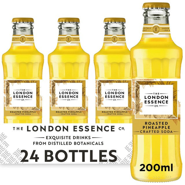 London Essence Co. roasted pineapple soda 24 x 200ml, UK version