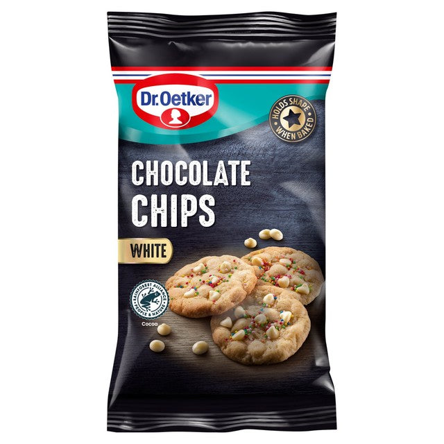 Dr Oetker white chocolate chips 100g - British product