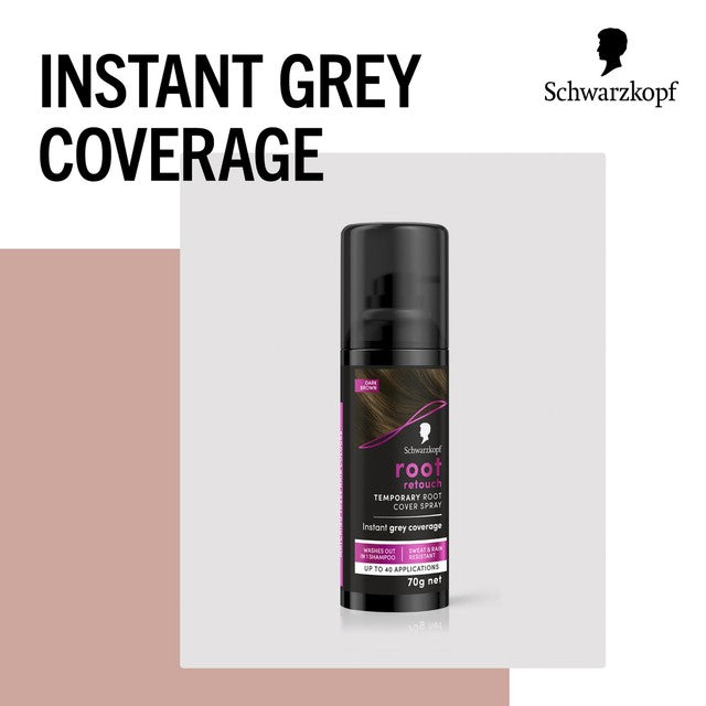 Schwarzkopf dark brown root retoucher spray 120ml (British brand)