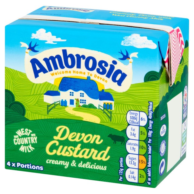 Ambrosia Devon custard 500g carton - British product