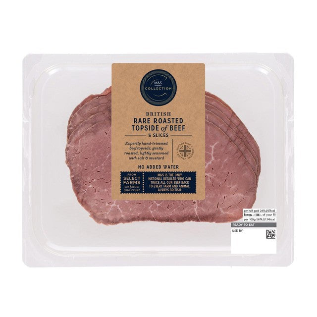 M&S rare roast beef slices 5 slices, imported from the UK