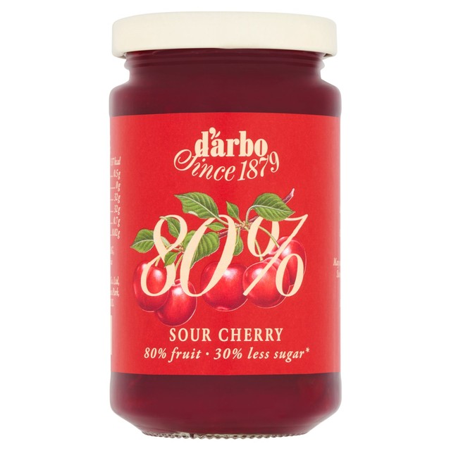Darbo sour cherry jam reduced sugar 250g - British product