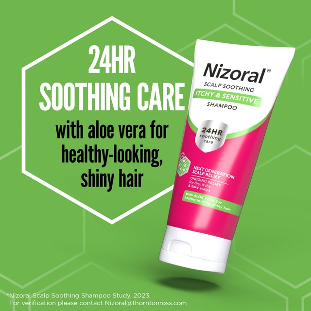 Nizoral Itchy & Sensitive Scalp Shampoo 200ml, imported from the UK