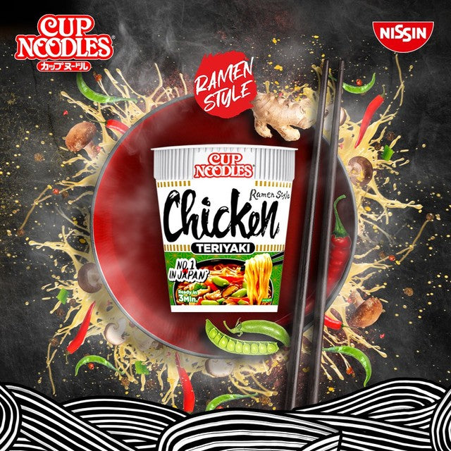 Nissin Cup Noodle Teriyaki Chicken instant noodle pot (British brand)