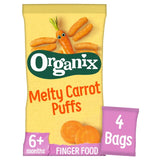 Organix carrot baby puffs 4 x 18g multipack, imported from the UK