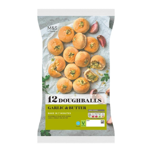 M&S garlic butter doughballs 180g, imported from the UK