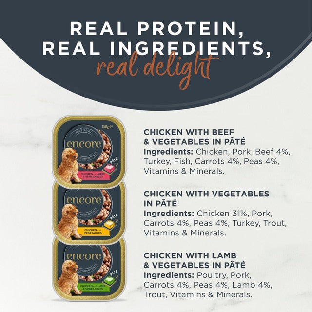 Encore dog pate multi pack 5 x 150g - British product