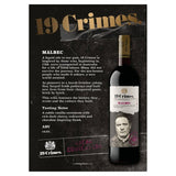19 Crimes Malbec red wine 75cl - British product