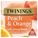 Twinings Peach & Orange Fruit Tea 20 tea bags (British brand)