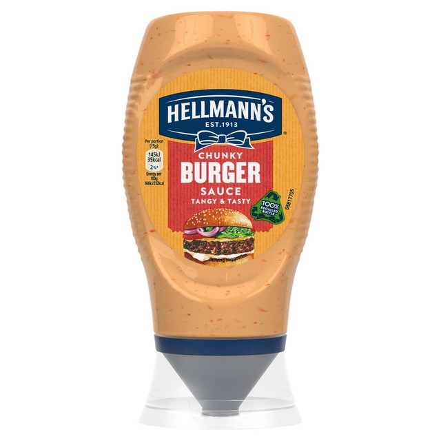 Hellmann's Chunky Burger Sauce 250ml bottle, UK version