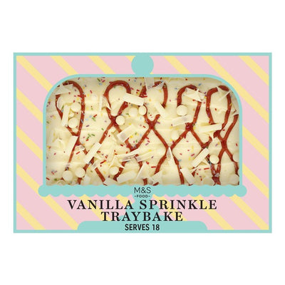 M&S Vanilla Sprinkle Traybake Cake 1.18kg